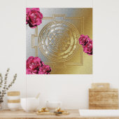 SRI YANTRA en de Scent Roos II - Poster (Keuken)