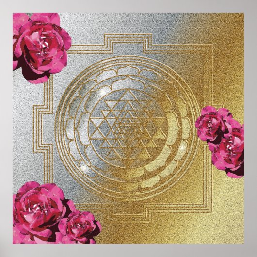 SRI YANTRA en de Scent Roos II - Poster (Voorkant)