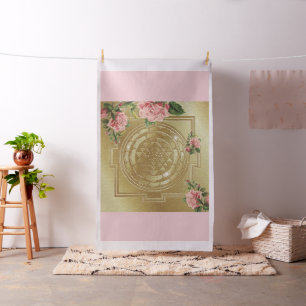 SRI YANTRA en het percentage Rozen - verbinding Stof