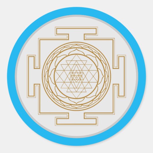 Sri Yantra - Heilig Symbool Ronde Sticker (Voorkant)