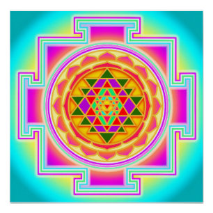 Sri Yantra Heilige Geometrie Perfect Poster