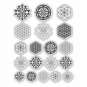 Sri Yantra Heilige Geometrie Vinyl Stickers (Voorkant)