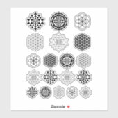 Sri Yantra Heilige Geometrie Vinyl Stickers (Vel)