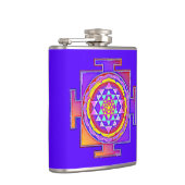 Sri Yantra - Hindoeïsme Symbool Ontwerp 1 Heupfles (Rechts)