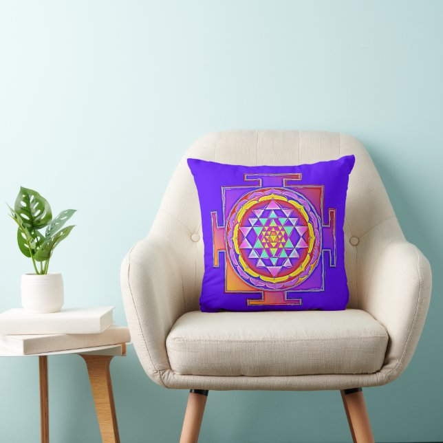 Sri Yantra - Hindoeïsme Symbool Ontwerp 1 Kussen (Stoel)