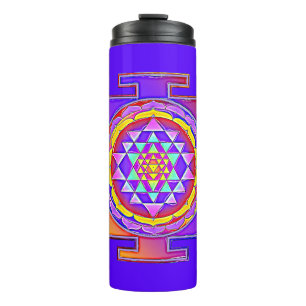 Sri Yantra - Hindoeïsme Symbool Ontwerp 1 Thermosbeker