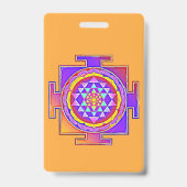 Sri Yantra - Hinduïsme Symbool Ontwerp 1 Badge (Achterkant)