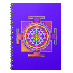 Sri Yantra - Hinduïsme Symbool Ontwerp 1 Notitieboek