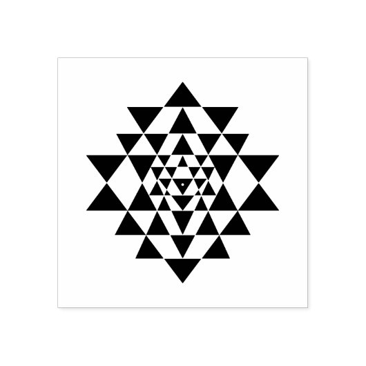 Sri Yantra Hout Kunststempel Rubberstempel (Afrduk)