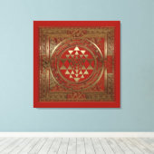 Sri Yantra - Ingewikkeld Canvas Afdruk (Insitu (Houten vloer))