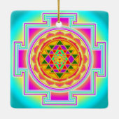 Sri Yantra Keramisch Ornament (Achterkant)