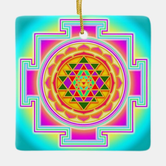 Sri Yantra Keramisch Ornament (Voorkant)