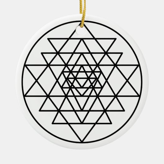 Sri Yantra Keramisch Ornament (Voorkant)