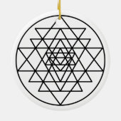 Sri Yantra Keramisch Ornament (Achterkant)
