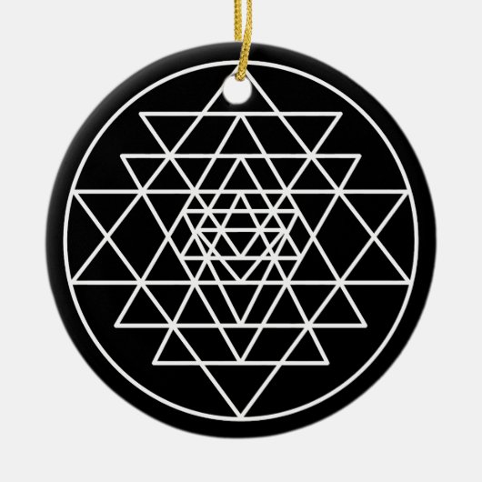 Sri Yantra Keramisch Ornament (Voorkant)