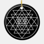 Sri Yantra Keramisch Ornament (Achterkant)