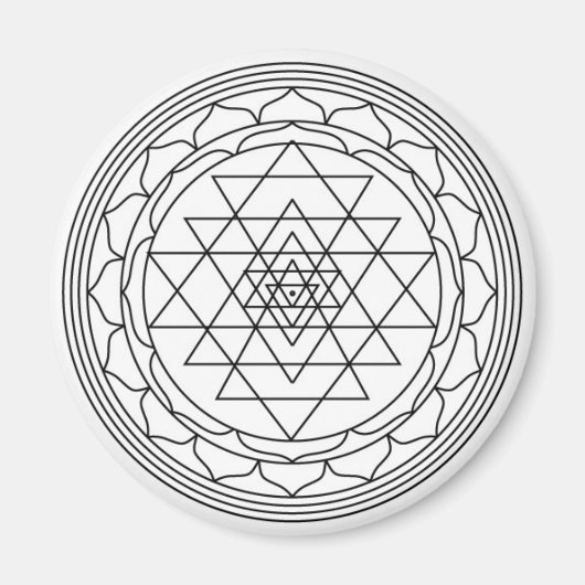 sri yantra magneet (Voorkant)