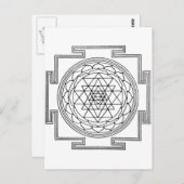 Sri Yantra Mandala Briefkaart (Voorkant / Achterkant)
