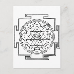 Sri Yantra Mandala Briefkaart