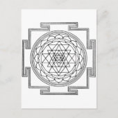 Sri Yantra Mandala Briefkaart (Voorkant)