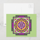 Sri Yantra Mandala Briefkaart (Voorkant / Achterkant)