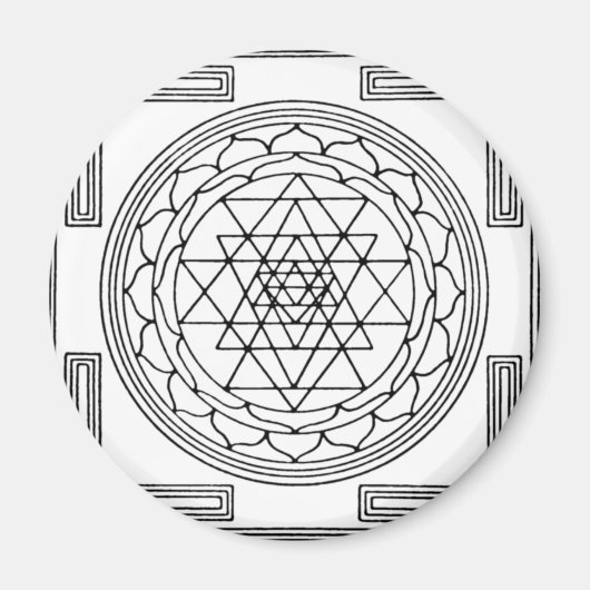 Sri Yantra Mandala Magneet (Voorkant)