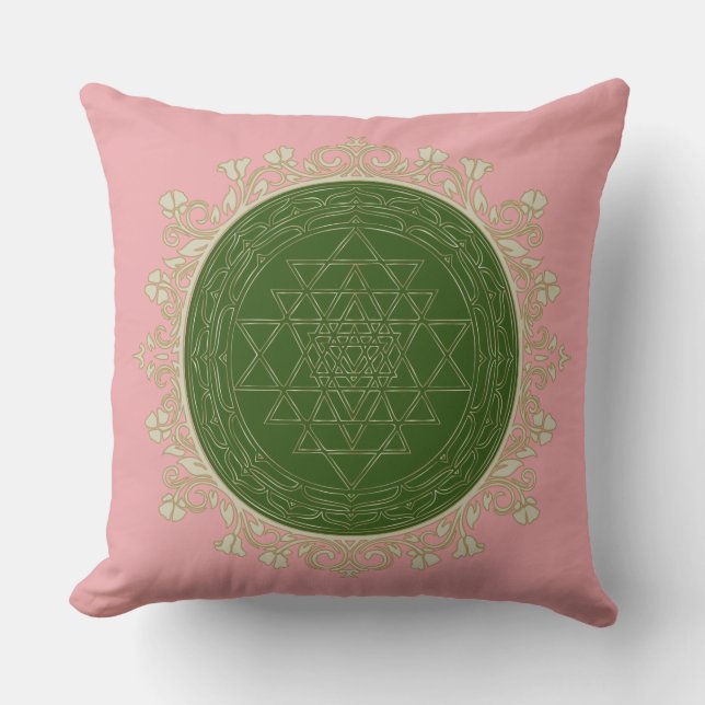 Sri Yantra Mandala - Pillow Kussen (Voorkant)