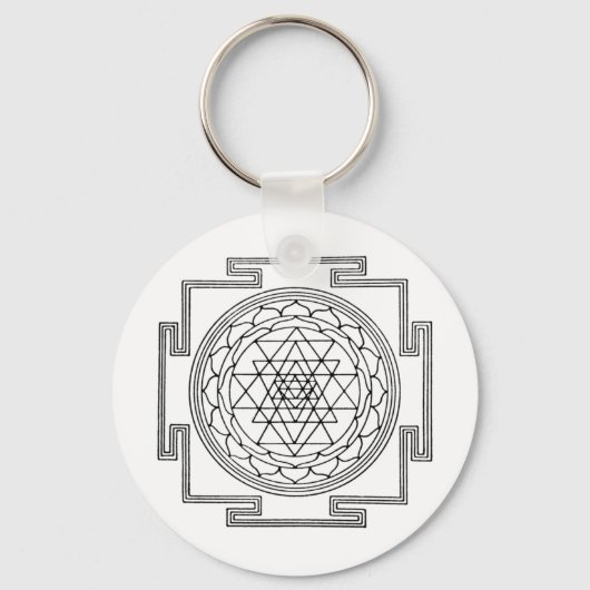 Sri Yantra Mandala Sleutelhanger (Voorkant)