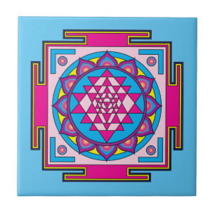 Sri Yantra Mandala Tegeltje