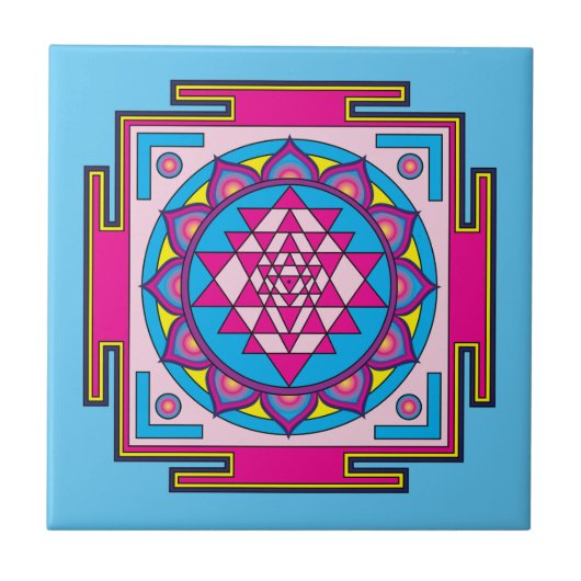 Sri Yantra Mandala Tegeltje (Voorkant)