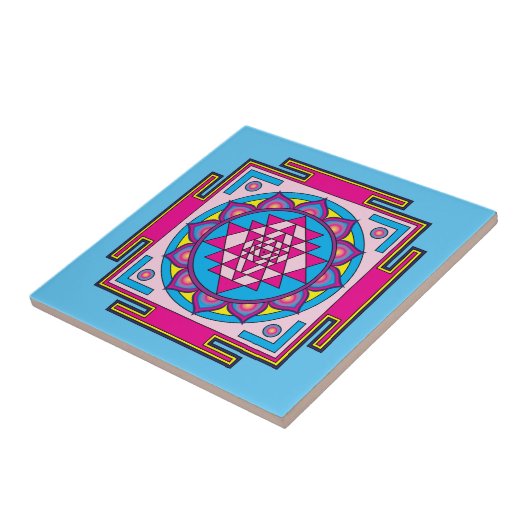 Sri Yantra Mandala Tegeltje (Zijkant)