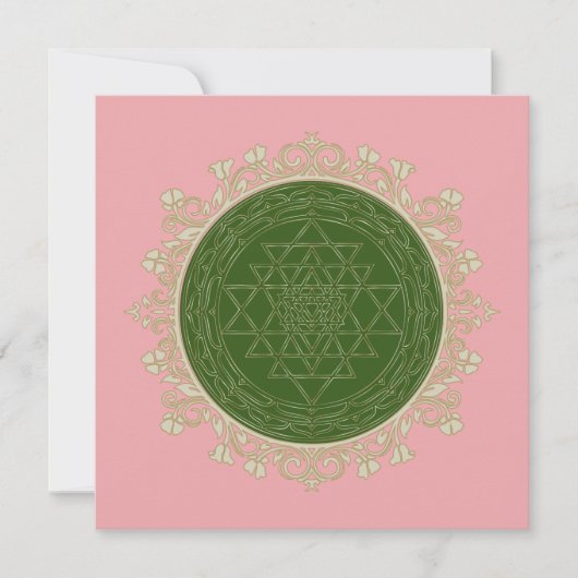 Sri Yantra Mandala - Wenskaart Kaart (Voorkant)