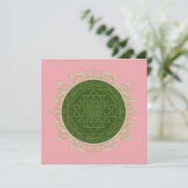 Sri Yantra Mandala - Wenskaart Kaart