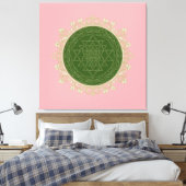 Sri Yantra Mandala - Wrapped Canvas (Insitu (Slaapkamer))