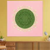 Sri Yantra Mandala - Wrapped Canvas (Insitu (Woonkamer))