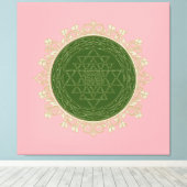 Sri Yantra Mandala - Wrapped Canvas (Insitu (Houten vloer))
