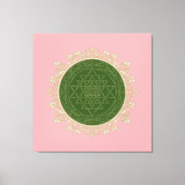 Sri Yantra Mandala - Wrapped Canvas Afdruk