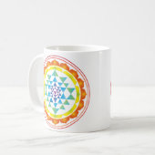 Sri Yantra Mystical Sacred Geometry Symbool Koffiemok (Voorkant links)