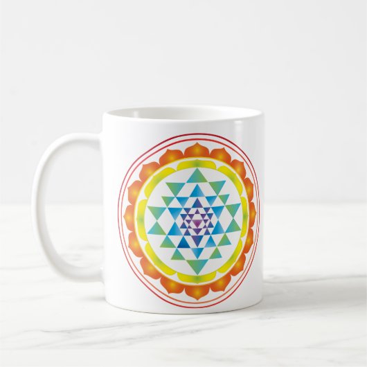 Sri Yantra Mystical Sacred Geometry Symbool Koffiemok (Links)