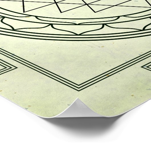 Sri Yantra op het stroomgebied Poster (Hoek)