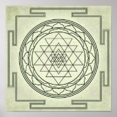 Sri Yantra op het stroomgebied Poster (Voorkant)
