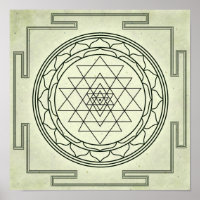 Sri Yantra op het stroomgebied