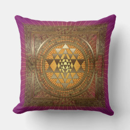 Sri Yantra Paarse Zon - Kussen