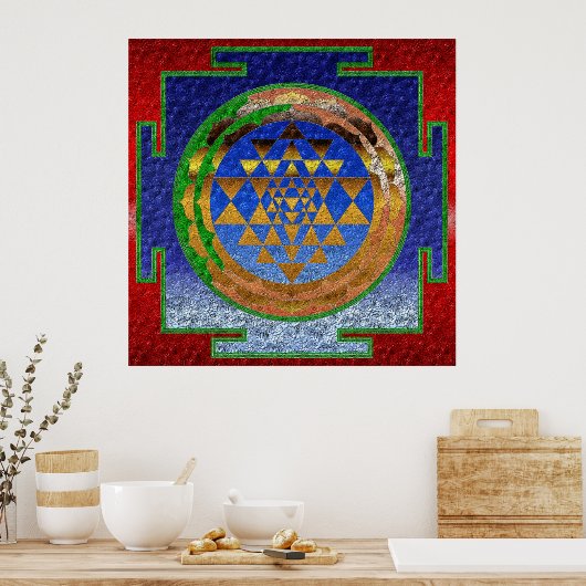 Sri Yantra Poster (Keuken)