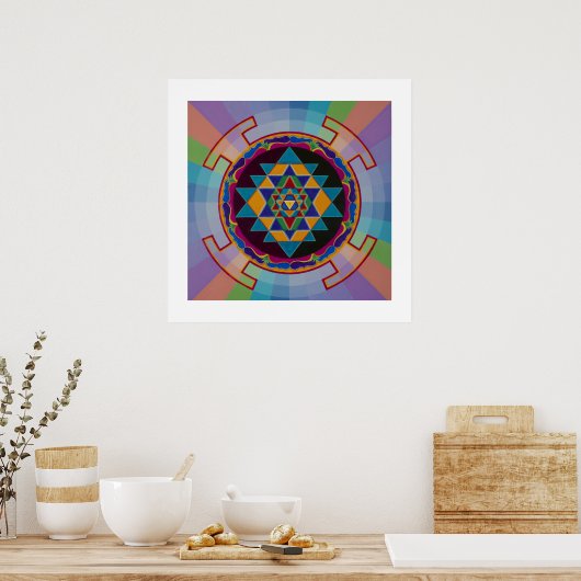 Sri Yantra Poster (Keuken)