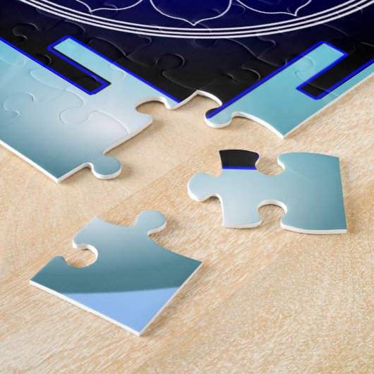 sri yantra puzzel (Zijkant)