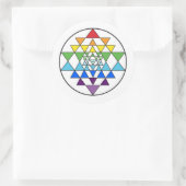 Sri Yantra Regenboog Sticker (Tas)