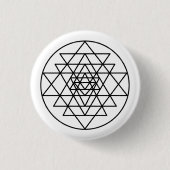 Sri Yantra Ronde Button 3,2 Cm (Voorkant)