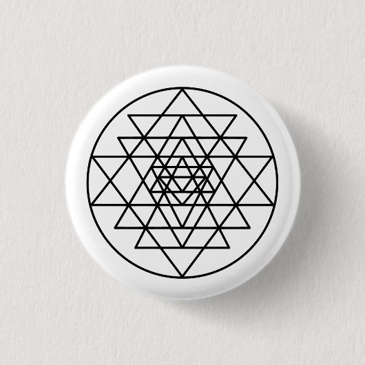 Sri Yantra Ronde Button 3,2 Cm (Voorkant)