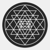 Sri Yantra Ronde Sticker (Voorkant)